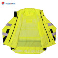 Heavy Duty Rip Stop Wasserdichte Arbeiter 3M Reflektierende Regenmantel Jacke Mit Kapuze Und Zurück Cap Und Elastische Manschetten